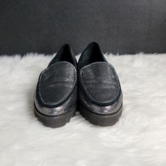 Donald Pliner Elen Platform loafers sz 7.5 metalli - Picture 7 of 8